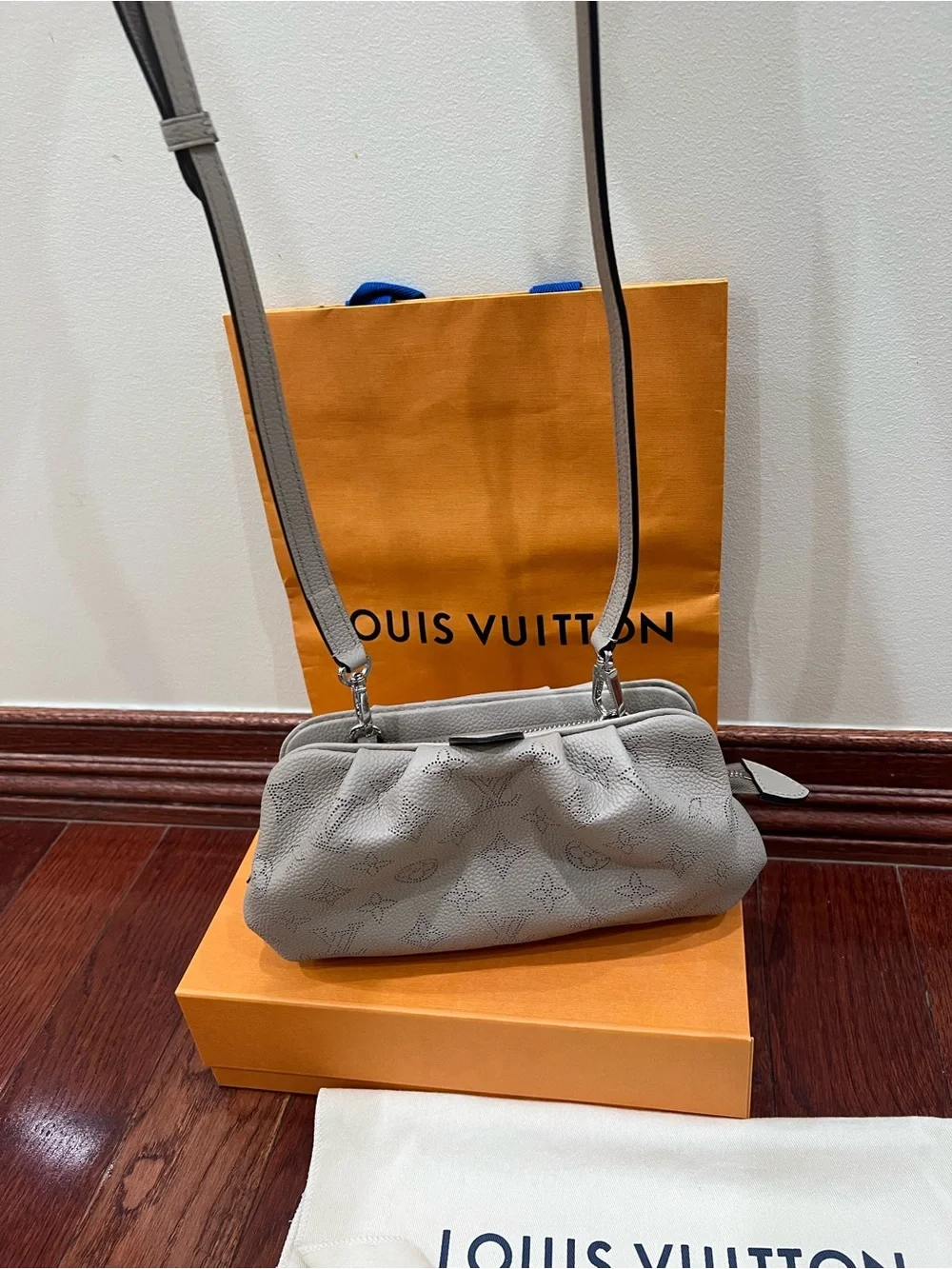New Louis Vuitton Mahina Scala Mini Pouch Galet